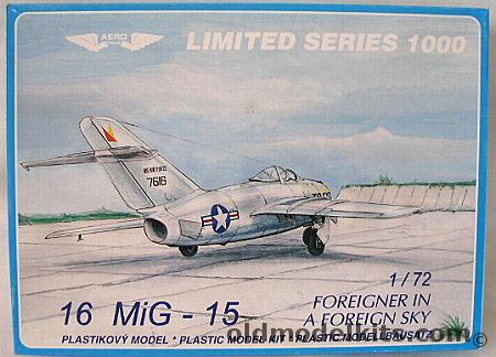 Aero Team 1/72 Mig-15 with USAF Evaluation Decals, 7205 plastic model kit